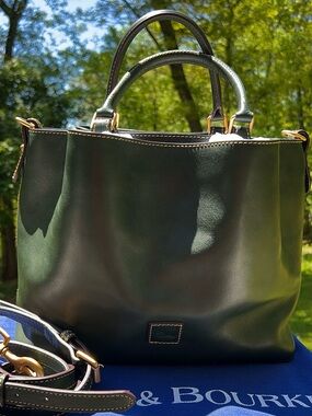 DOONEY AND BOURKE FLORENTINE LEATHER BRENNA SATCHEL